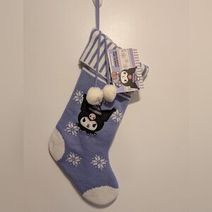 Sanrio Blue and White Kids Stocking with Pom-Poms